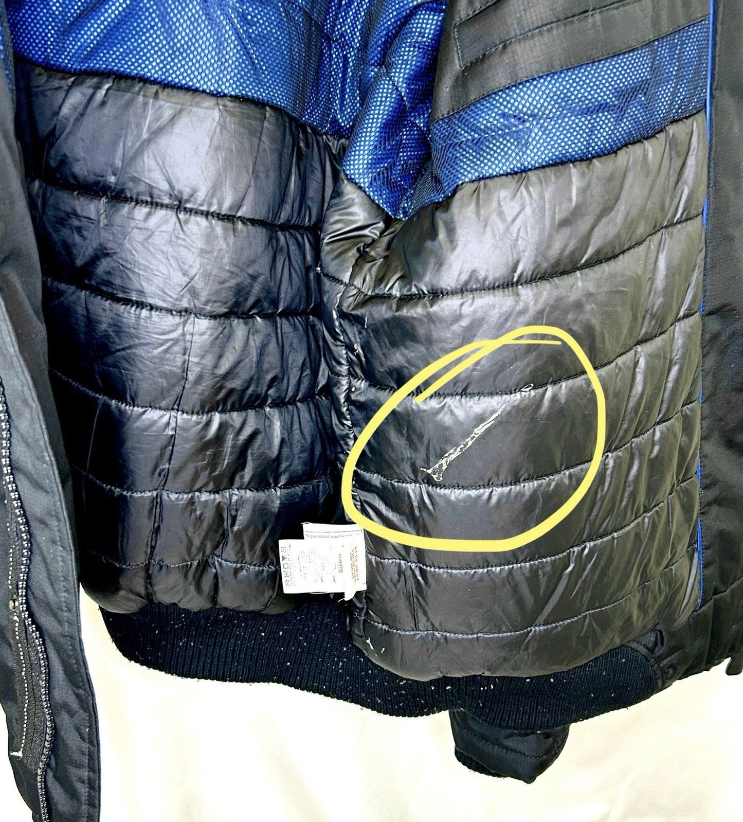 Point Zero Canadian Black/Blue Hooded Jacket Size Men’s Large