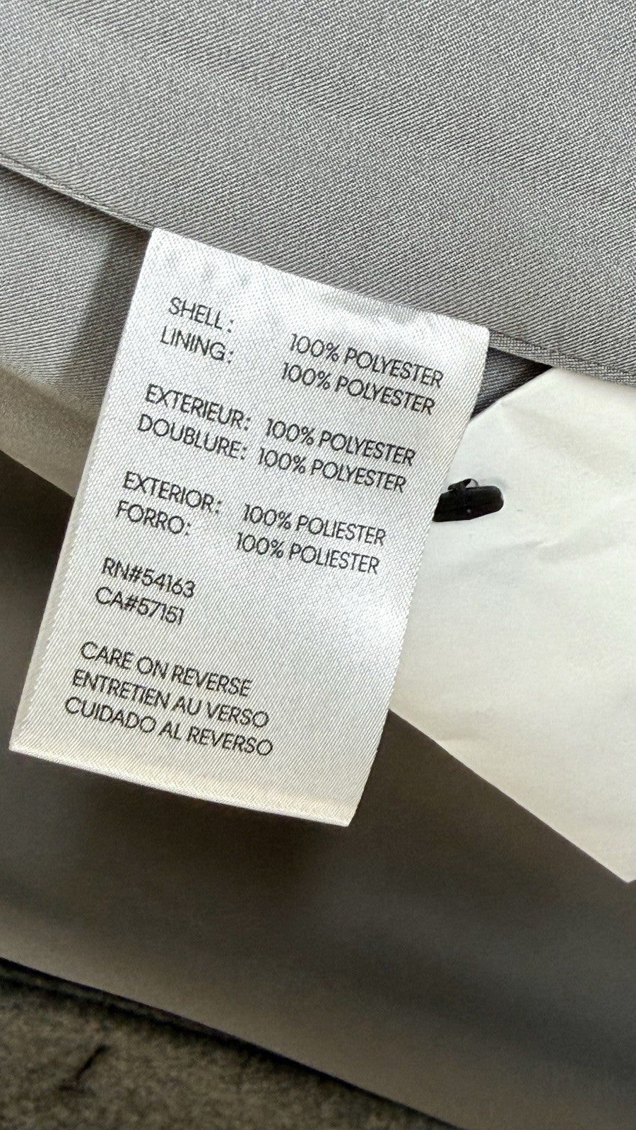 Calvin Klein Gray Double Breasted Mid-Length Pea Coat Women Long Sleeve Size M