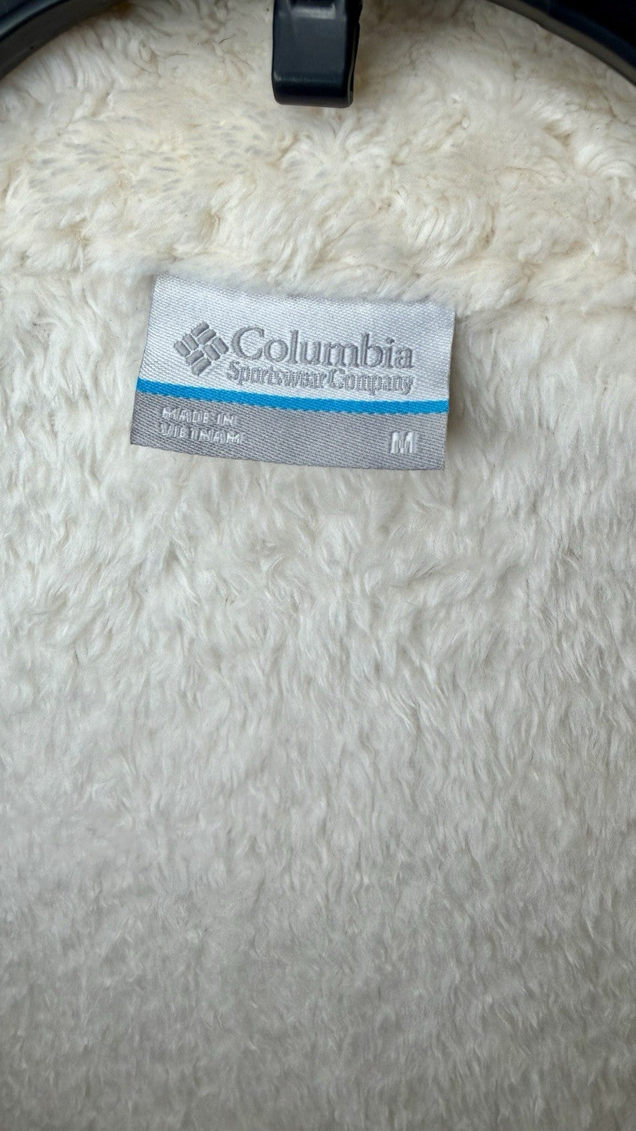 Women's Ivory Cream Soft Columbia Beech Forest Full Zip Fleece Jacket Size M