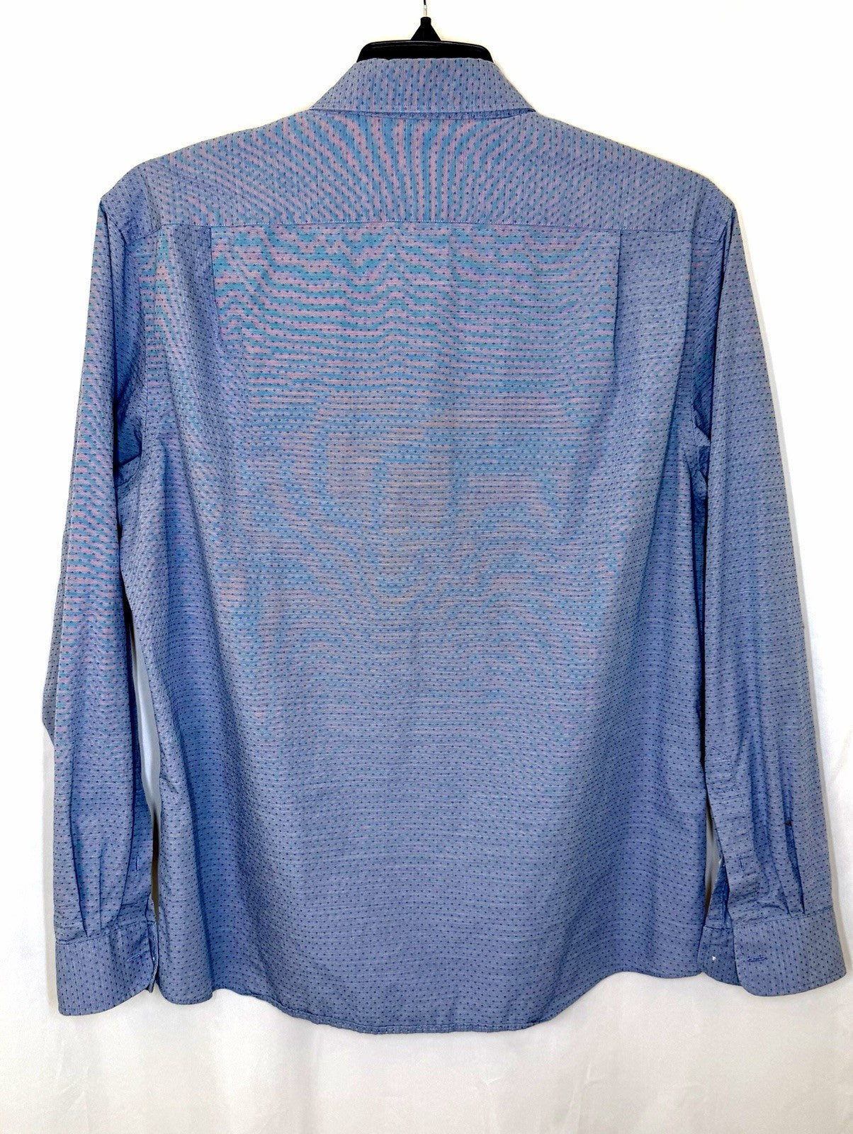 Men's Tommy Hilfiger Button Down Shirt size 17 Slim Fit 32/33 Long Sleeve Blue