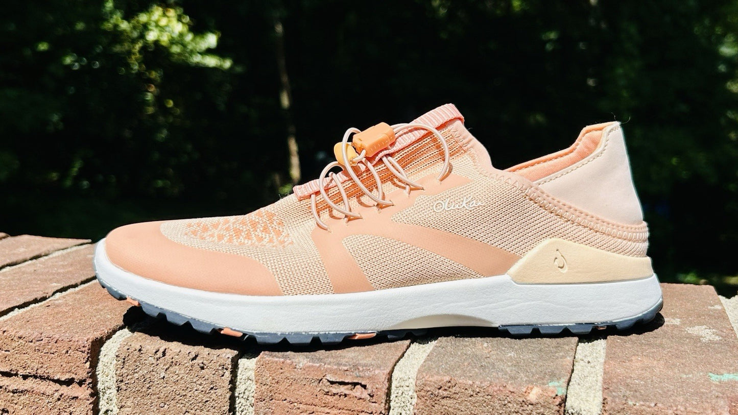 Olukai Women's Miki Trainer Athletic Casual Shoe Pink Sand/Cantaloupe Size 7M