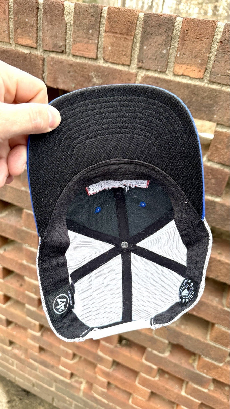 Men's Chicago Cubs '47 Royal/White Burgess Trucker Snapback Hat