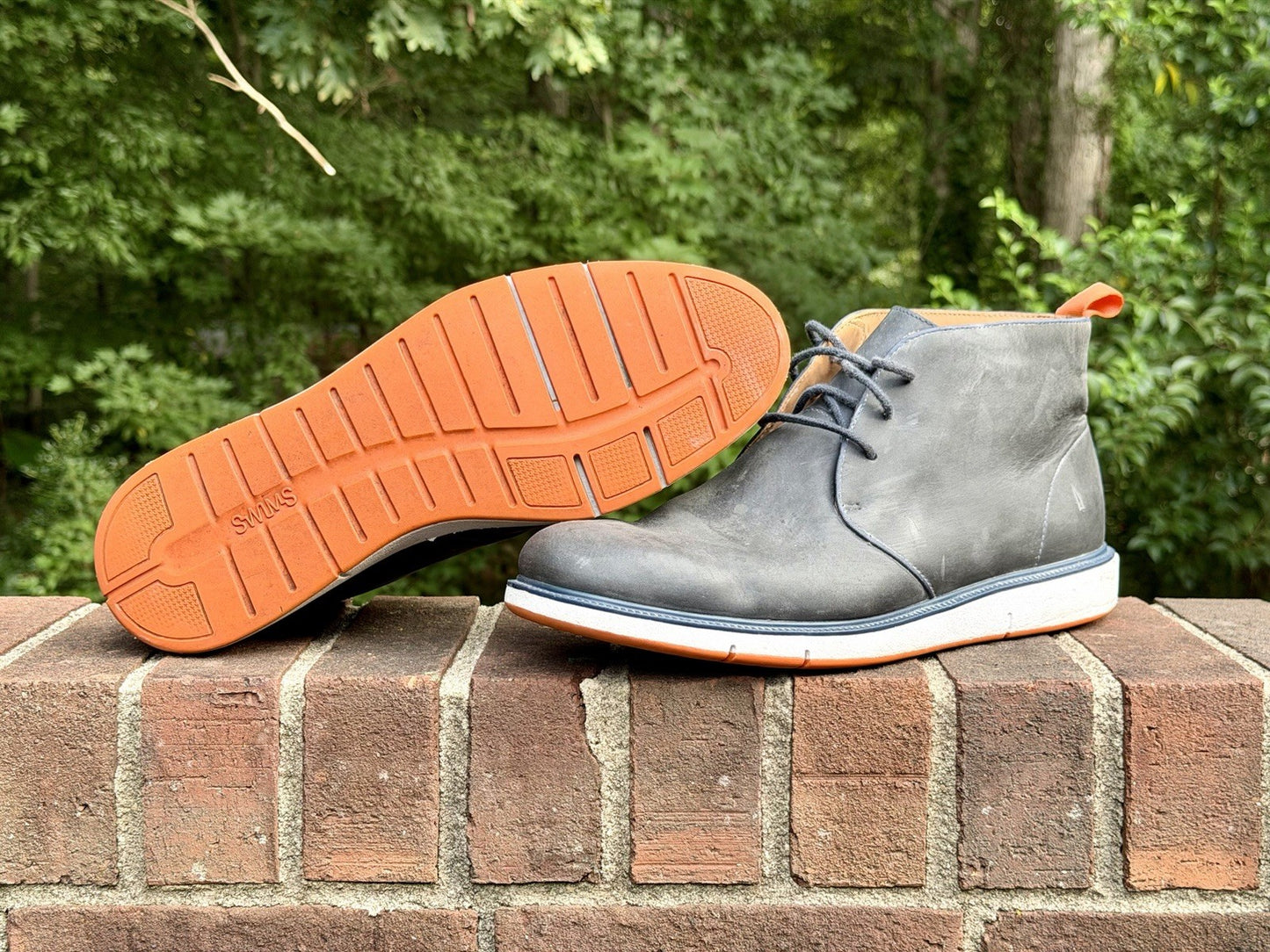 SWIMS Men’s Motion Chukka Waterproof Boots Navy Blue Orange Size 11.5 US / 44.5