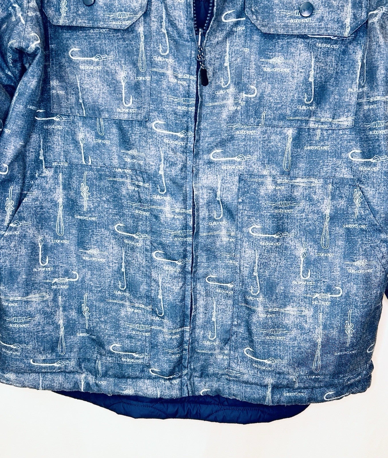 HUK Ballast Reversible Jacket Mens Large Quilted Fishing Water Resistant Outdoor