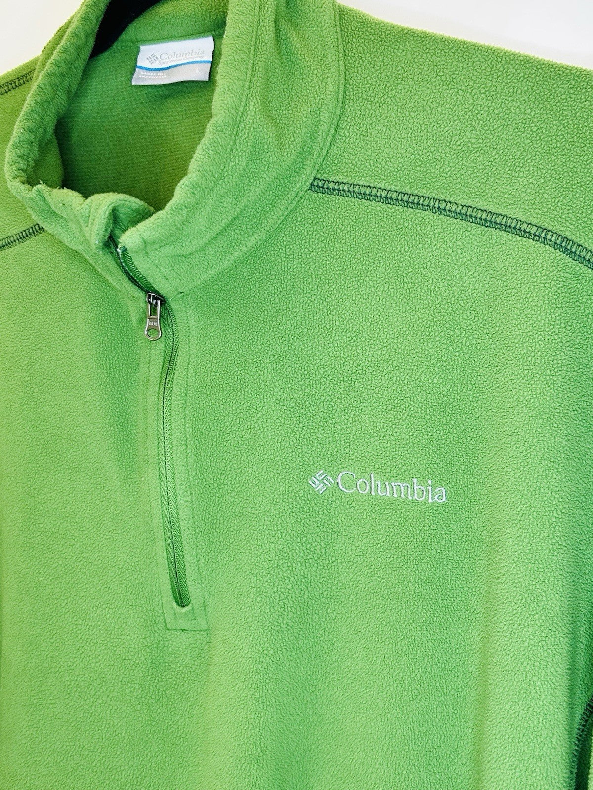 Green Columbia Fleece Jacket - Men’s Large