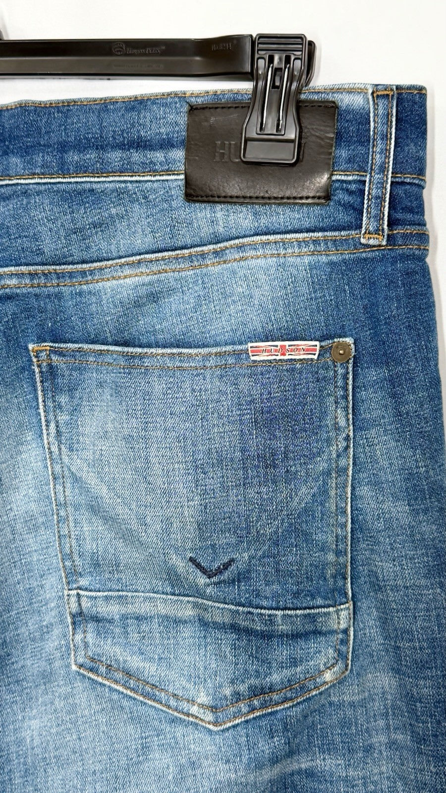 HUDSON SARTOR RELAXED SKINNY DISTRESSED DENIM JEANS / Men Sz 36x32 / Worn Once!