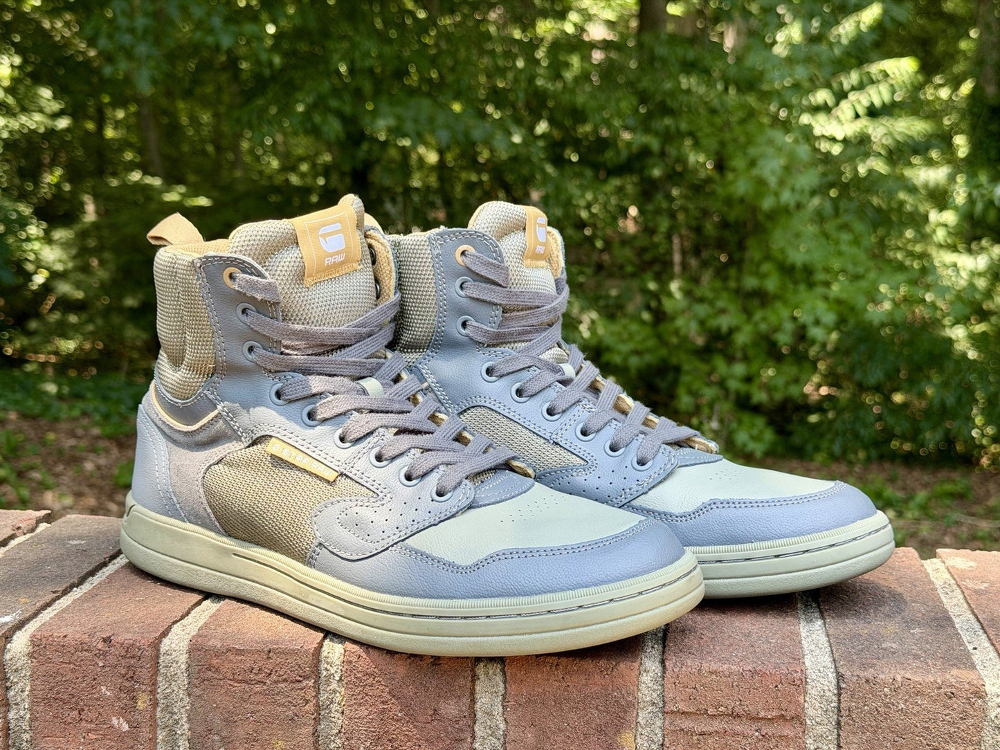 G-Star RAW Mimemis Mid Mens 11 Blue Grey Sneakers High Top Shoes 44 EU