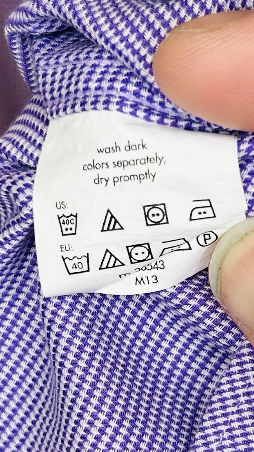 Michael Kors Men’s Slim Fit Purple Button-Up Shirt Size 16-34/35
