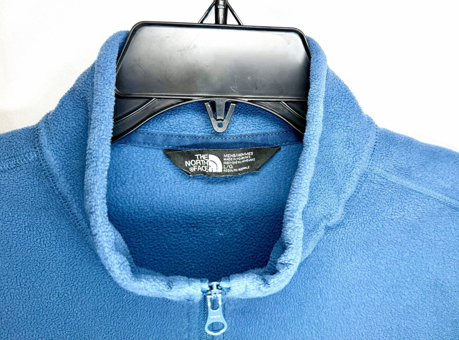 The North Face Womens Jacket Pullover Blue 1/4 Zip Micro Fleece Polyester Sz L