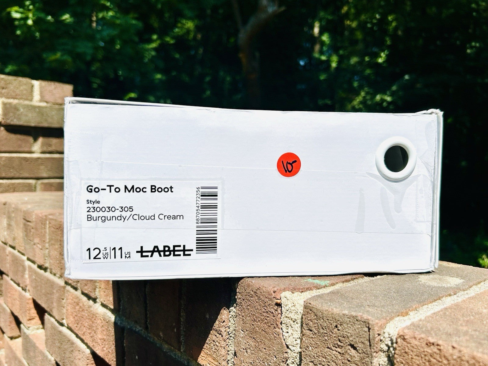 Label Go-To Moc Boot | Burgundy/Cloud Cream | Size M11 & W12.5