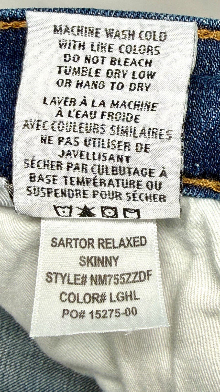HUDSON SARTOR RELAXED SKINNY DISTRESSED DENIM JEANS / Men Sz 36x32 / Worn Once!