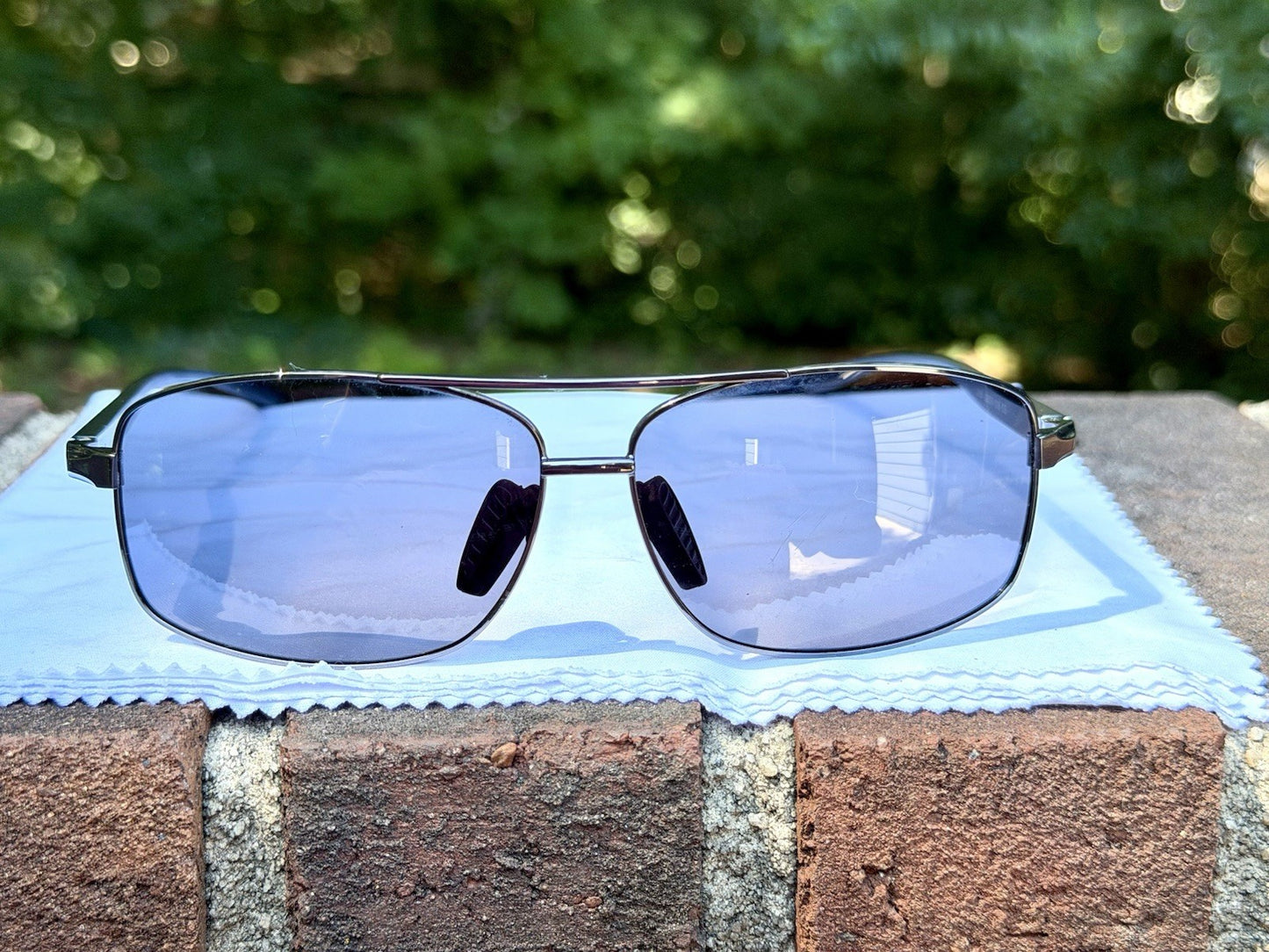SUNGAIT 2458 Men's Rectangular Aviator Sunglasses Polarized Grey Lens Gunmetal