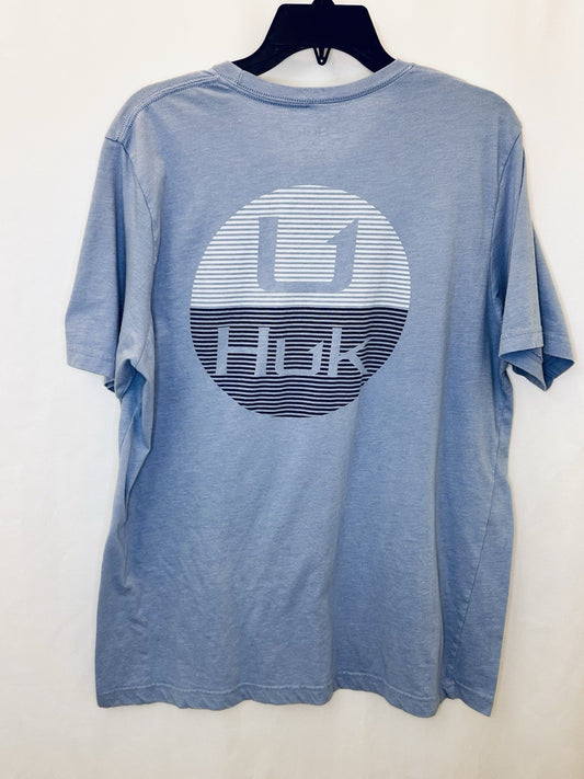Huk Horizon Lines Tee Men’s XL Blue-ish Grey Graphic Print Tee