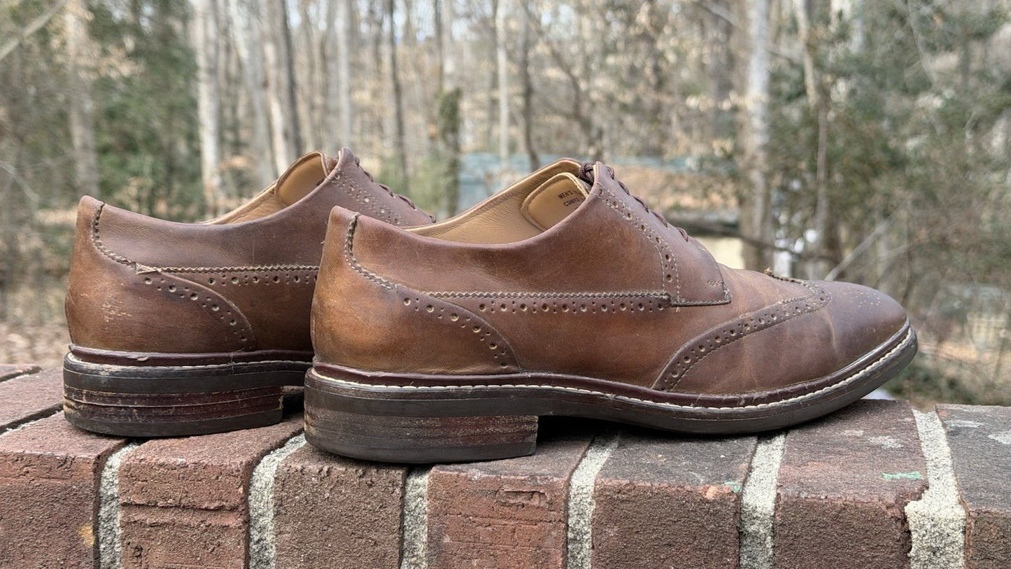 Cole Haan Men's Warren Welt Wingtip Oxford Brown Leather Size 11.5 M