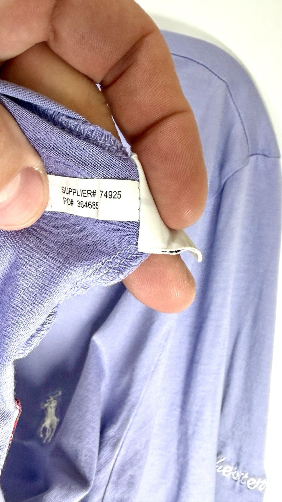 Polo Golf Ralph Lauren Lilac Polo Shirt Peru Pima Cotton Men’s Large