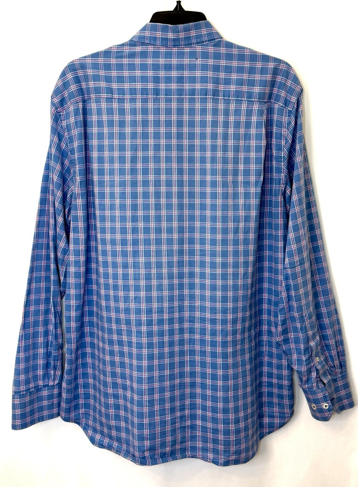 Southern Tide Shirt Mens Large Skipjack Heather Blue Plaid Sport Button Down