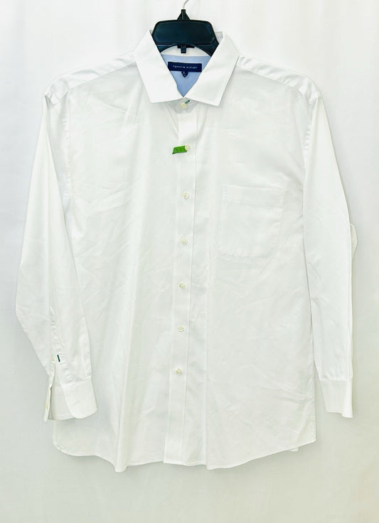Tommy Hilfiger Men’s Shirt Long Sleeve  Button Up Slim Fit White - Size 17/32-33