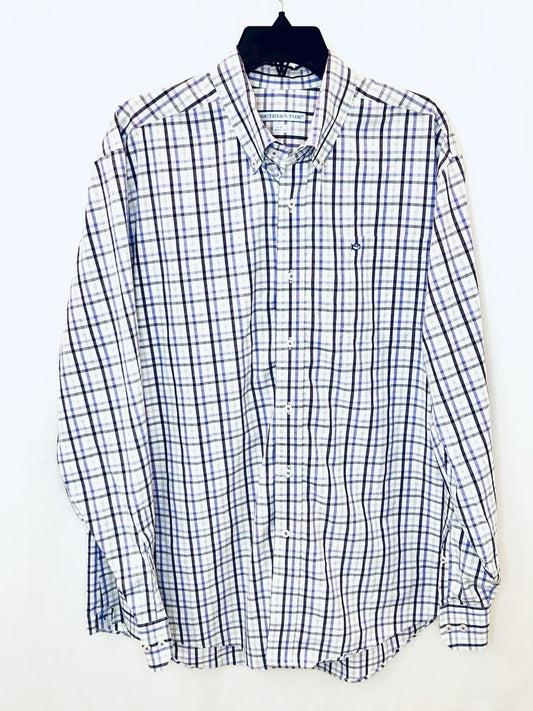 Burkes Beach Plaid Intercoastal Long Sleeve Sport Shirt Men’s XL | New $138