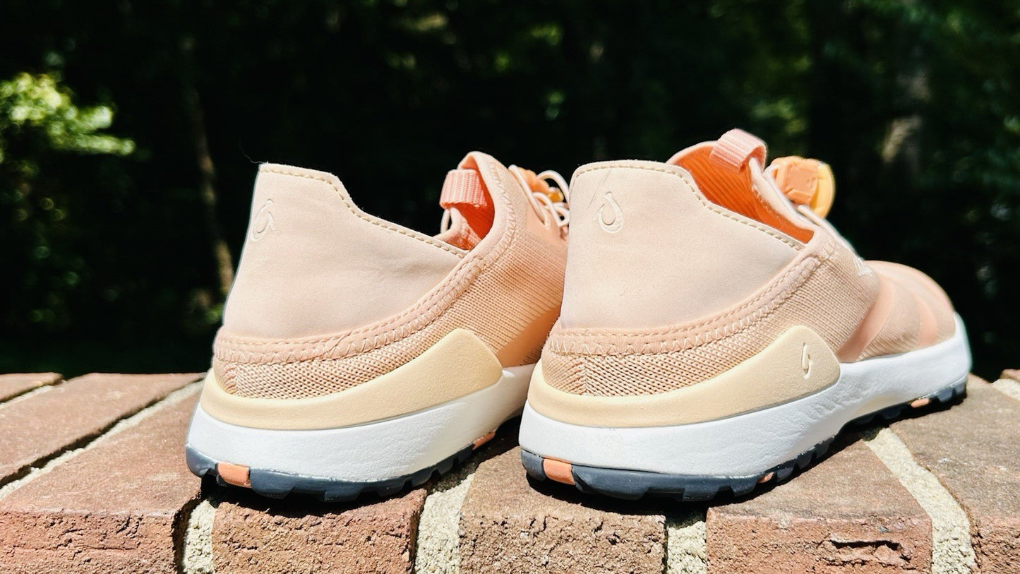 Olukai Women's Miki Trainer Athletic Casual Shoe Pink Sand/Cantaloupe Size 7M