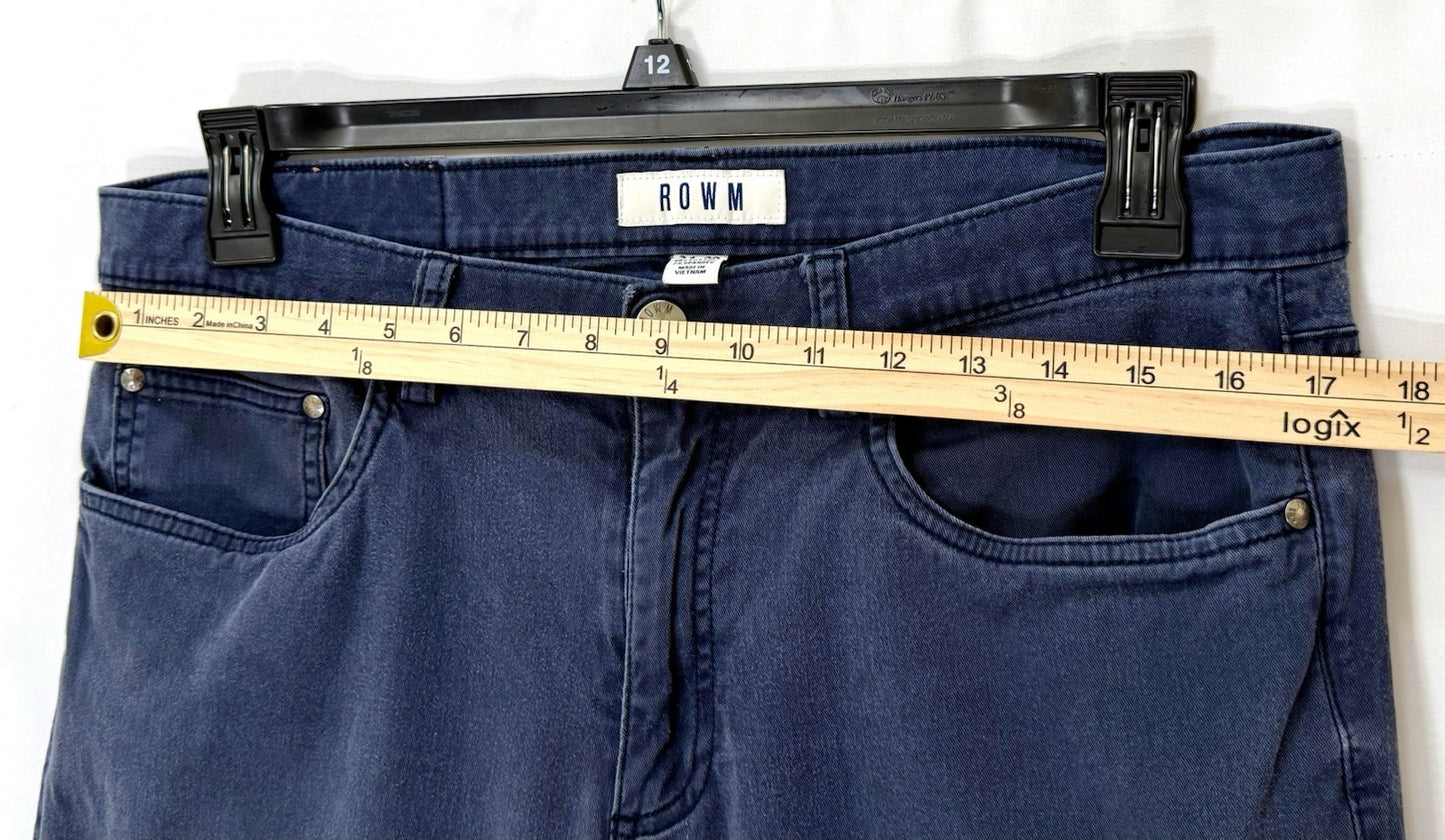 ROWM Blue Wash Denim Jeans Men’s Size 34x30 Slim Straight Leg Jeans