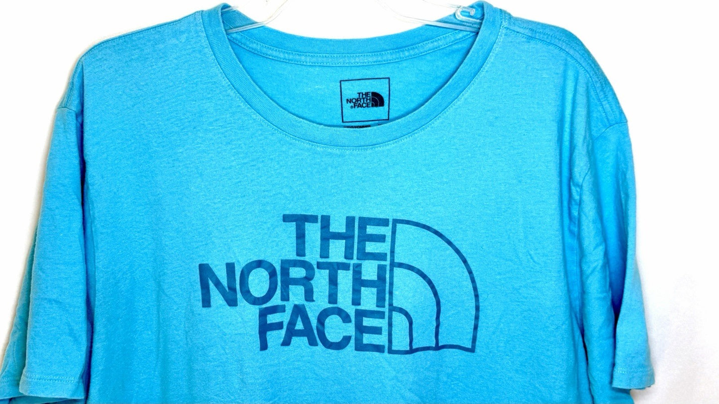 The North Face Shirt XXL Men Crew Neck Short Sleeve Casual Blue Dome