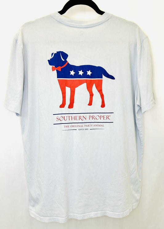 Southern Proper Men’s Grey “Original Party Animal” Lab S/S T-shirt - Size Large