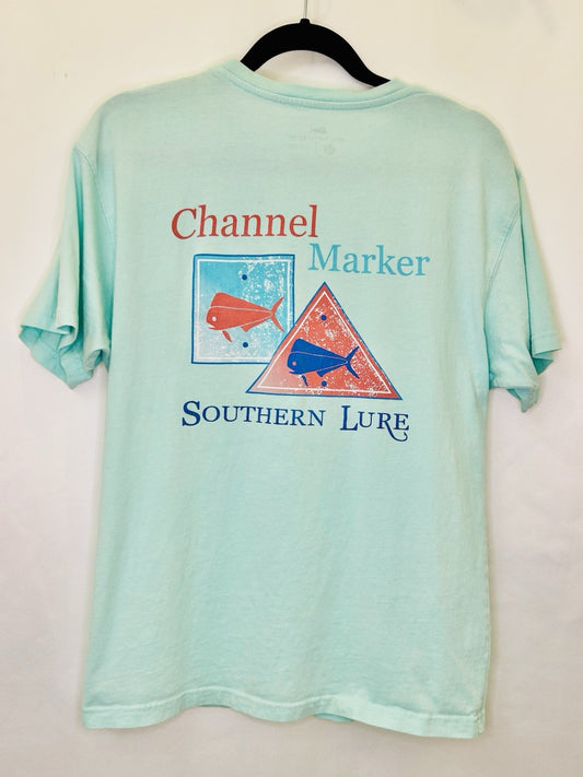 Southern Lure “Channel Marker” Graphic Tshirt - Size Medium - Mint Green