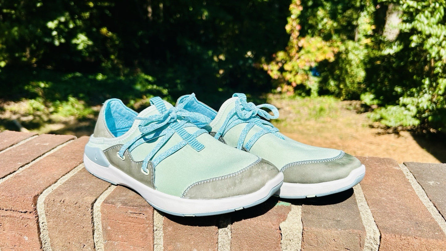 OLUKAI Miki Li / Pale Moss / Dolphin / Slip On Sneakers / Size 7 / Women's Shoes