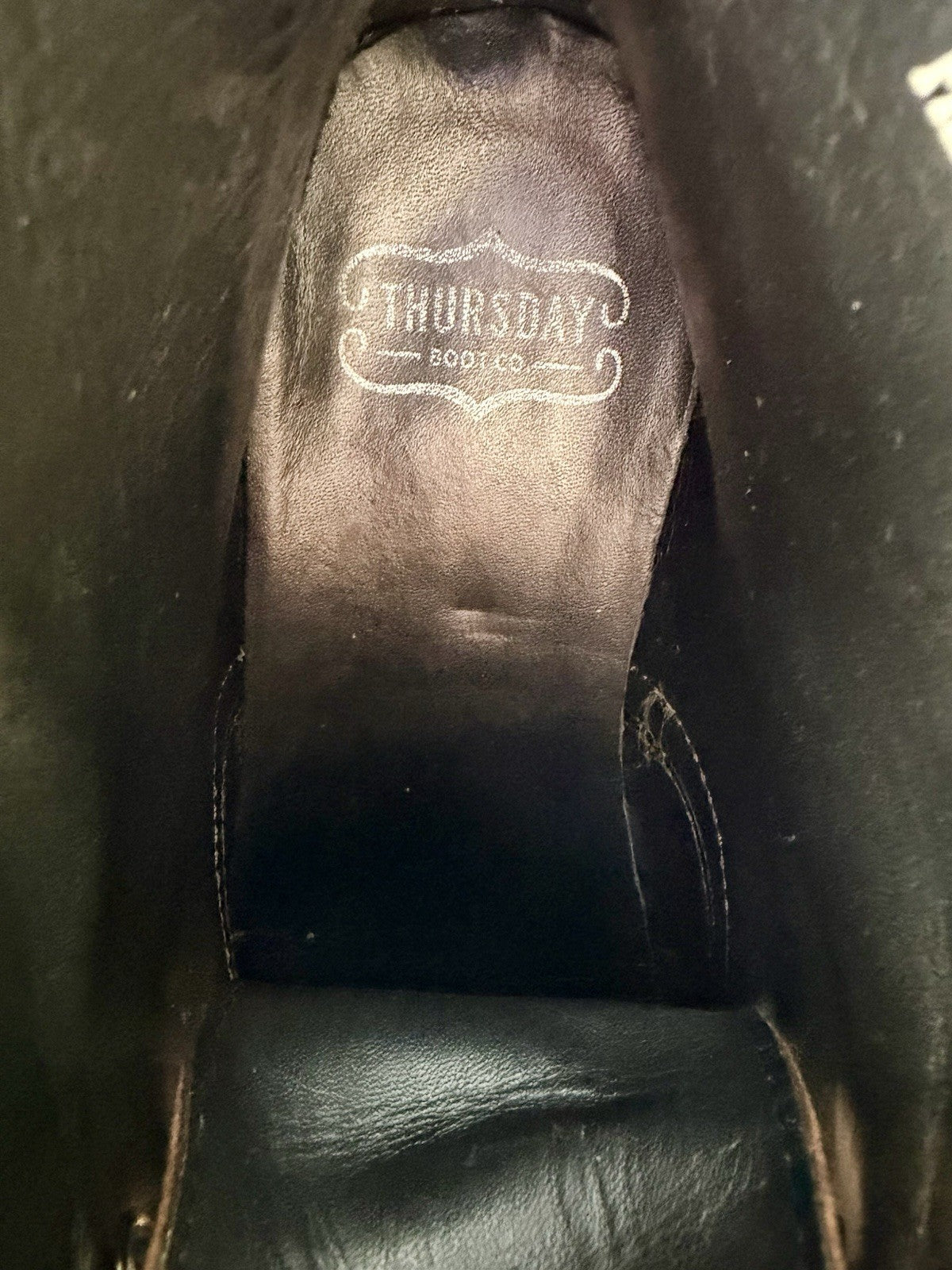 Thursday Boots Captain Men's Size 11 Wide Brown Leather Cap Toe Lace Up