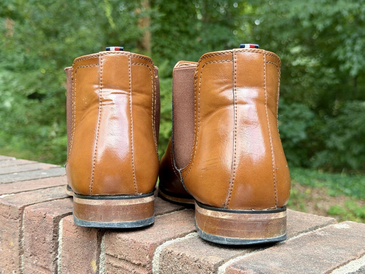 Tommy Hilfiger Men’s Chelsea Boots Tan Brown Leather Ankle Dress Shoes Size 11.5