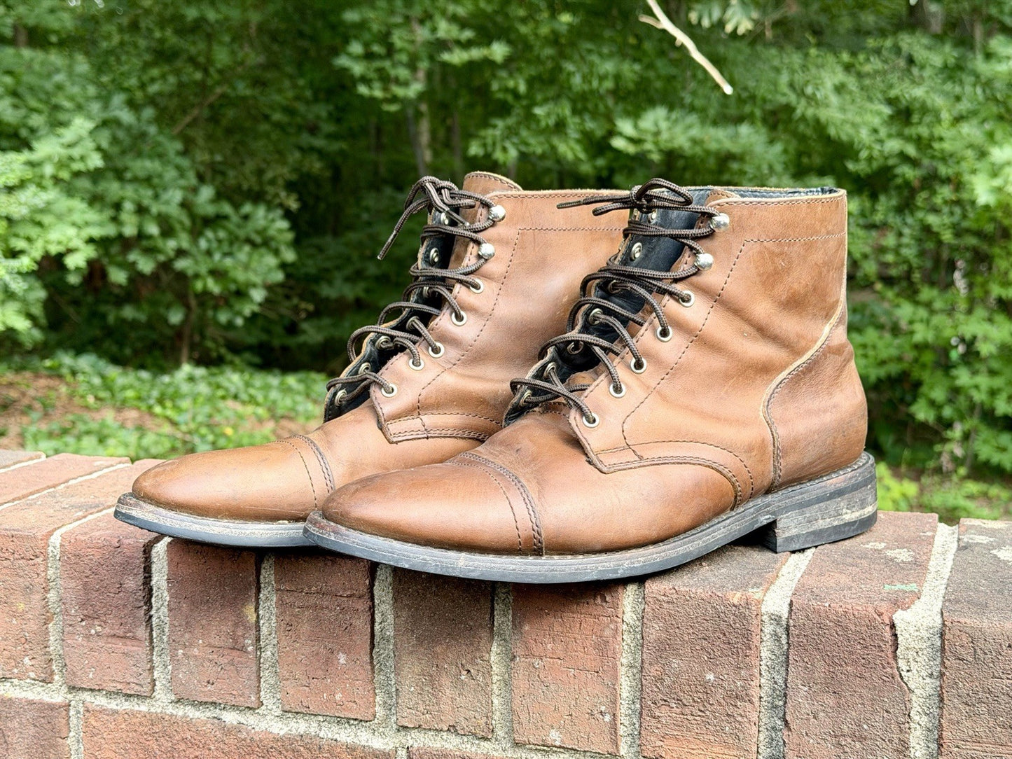 Thursday Boot Co Captain Men's 13 US Brown Leather Cap Toe Everyday Boots GYW