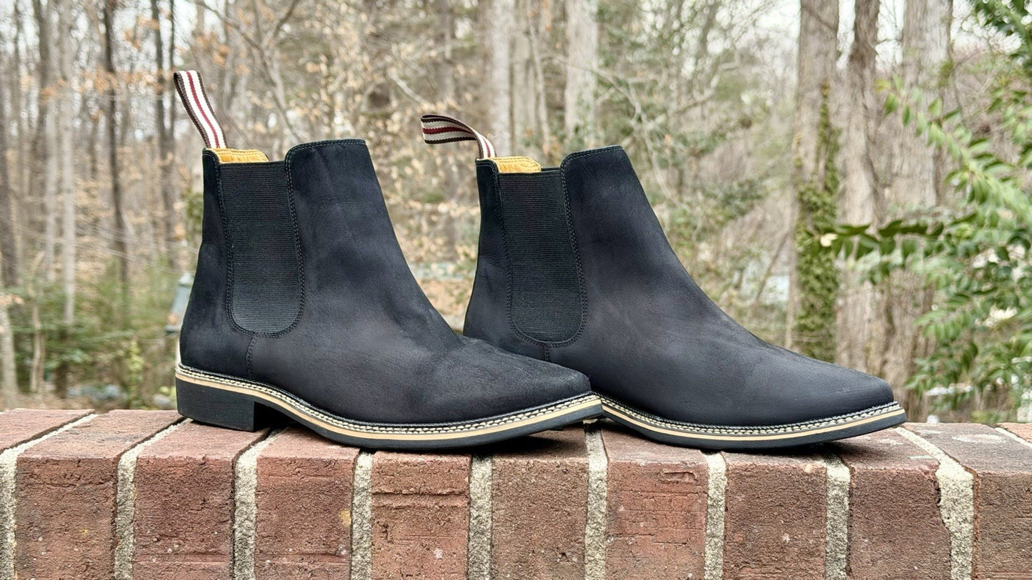 De Wolf Black Suede Chelsea Boots Men’s Size 11.5 / Worn Twice