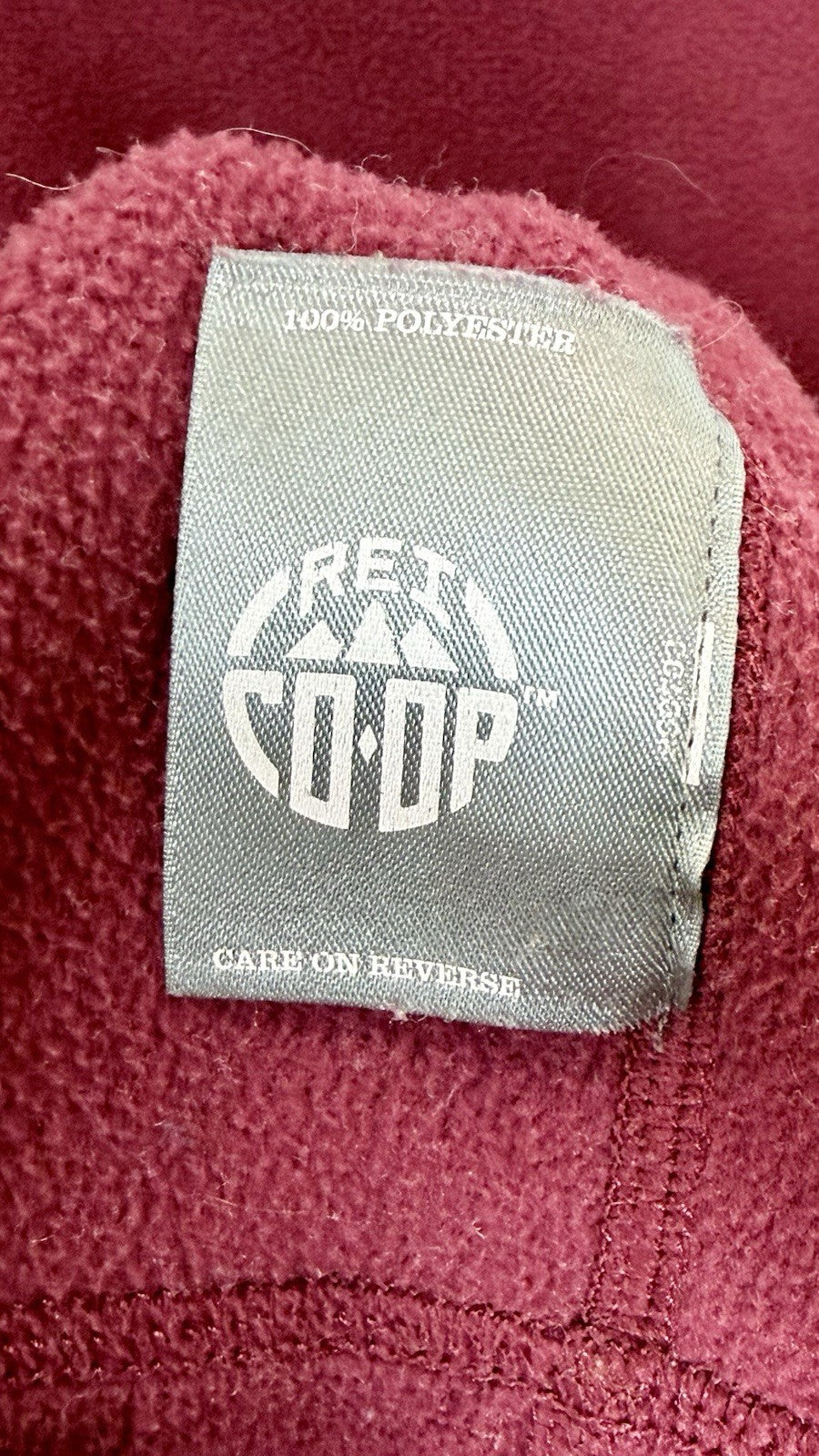 REI Co-Op Jacket Womens XXL Burgundy Micro Fleece 1/4 Zip Lightweight Pullover