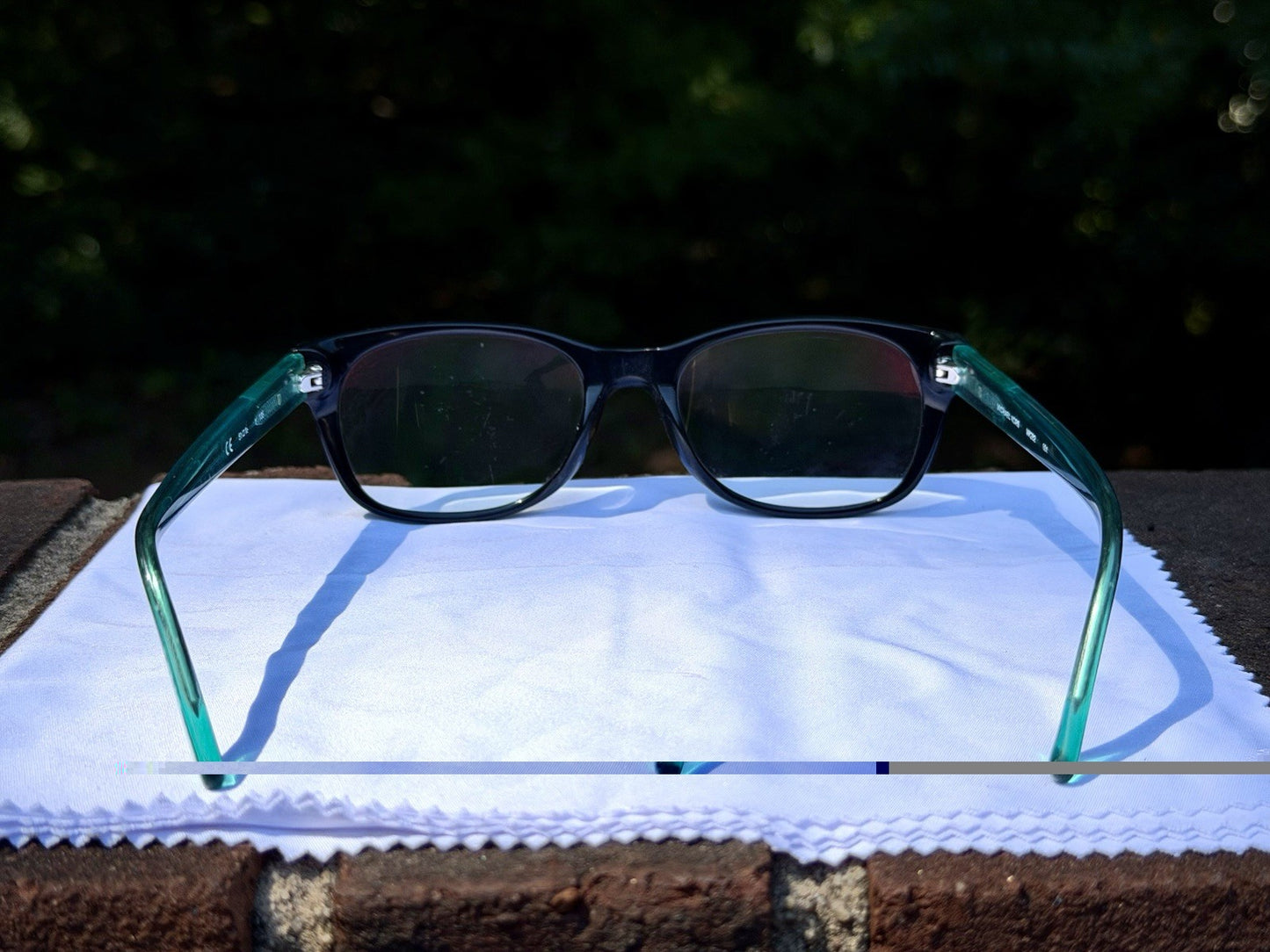 Michael Kors MK282 001 Black Aqua Teal Crystal Eyeglasses Frames Only 51-18-135
