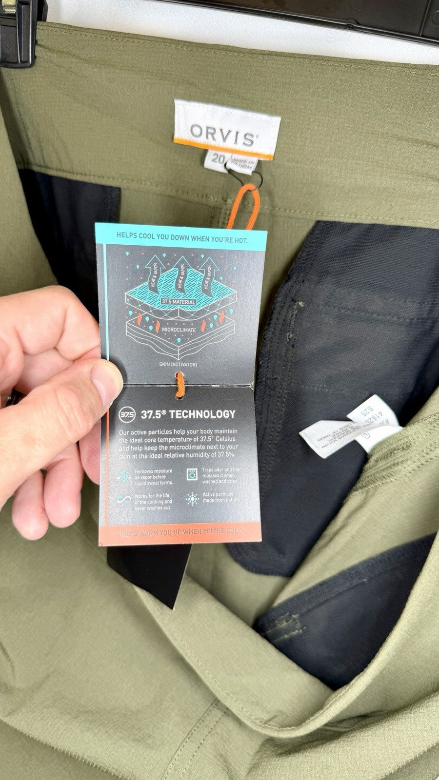 NWT Orvis Womens Hiking Outdoor Slim Pants Sz 20 Green Nylon/Spandex Blend Solid