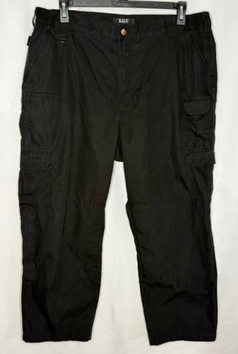 5.11 Tactical Cargo Pants Mens 42x30 Black Ripstop Workwear Utility