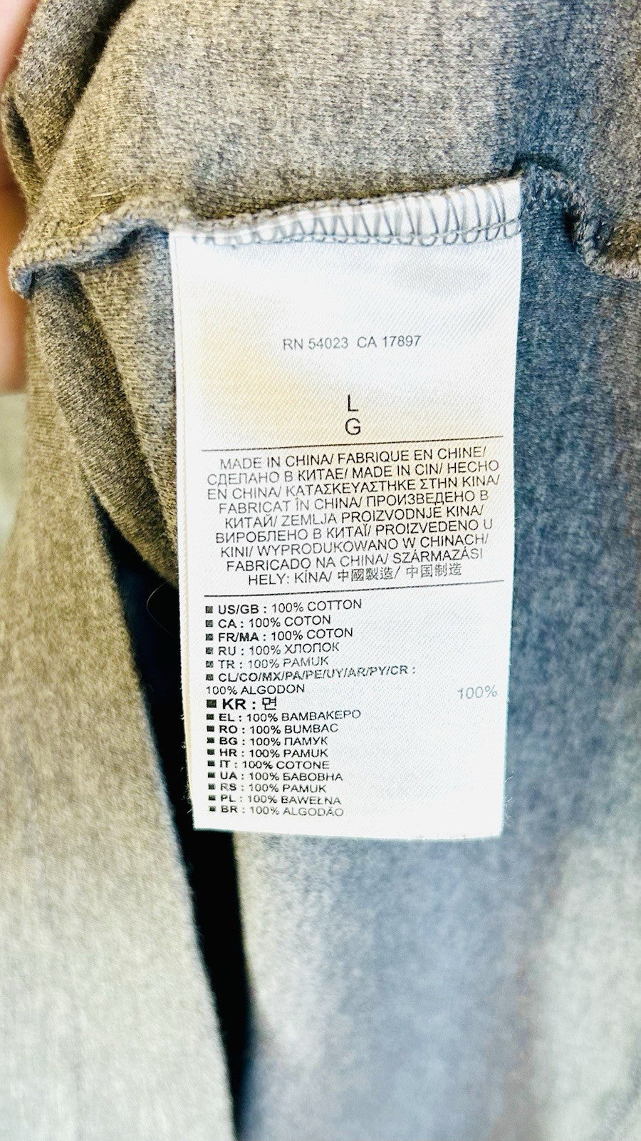 Banana Republic Luxury Touch Cotton Men's Large Gray 1/4 Zip Pullover