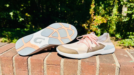 OLUKAI Pearl Blush/Pale Grey Miki Li Slip On Shoes Sneakers | Women's Size 7