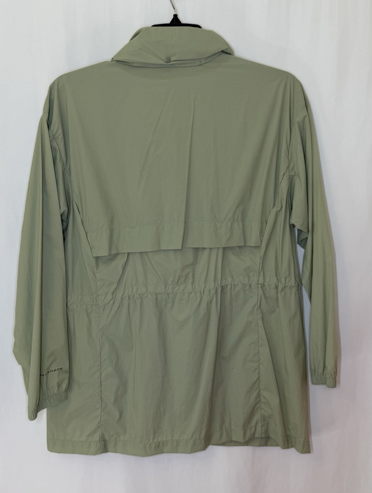NWT Columbia Women’s Windbreaker Zip-Up Jacket Water Resistant Sage Green Hooded