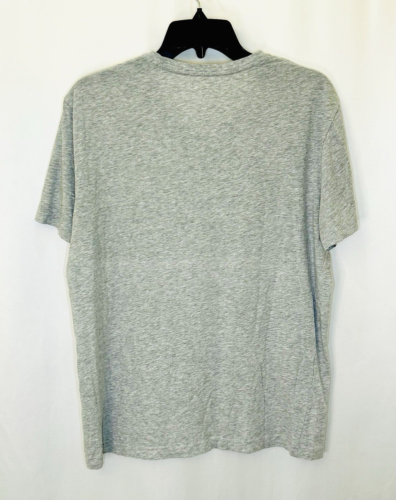 LACOSTE Pima Cotton GREY HEATHER V-Neck T-Shirt French , US Large