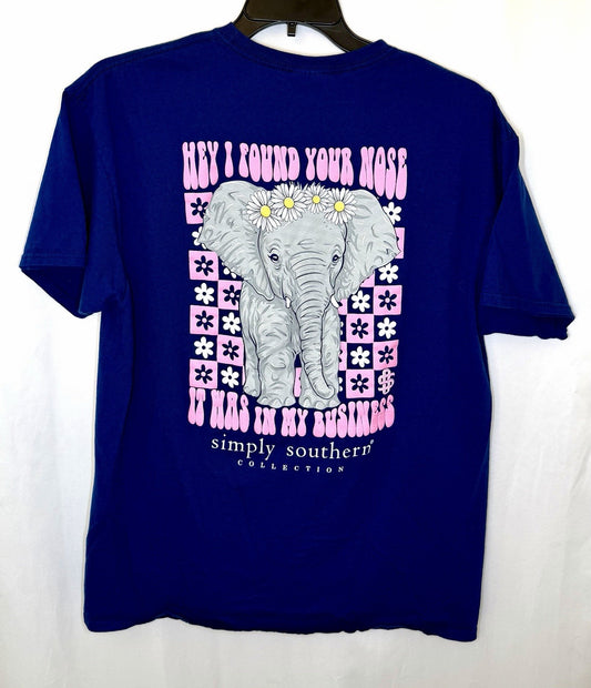 Simply Southern "Hey I Found Your Nose, It Was in My Business" Elephant Size XL