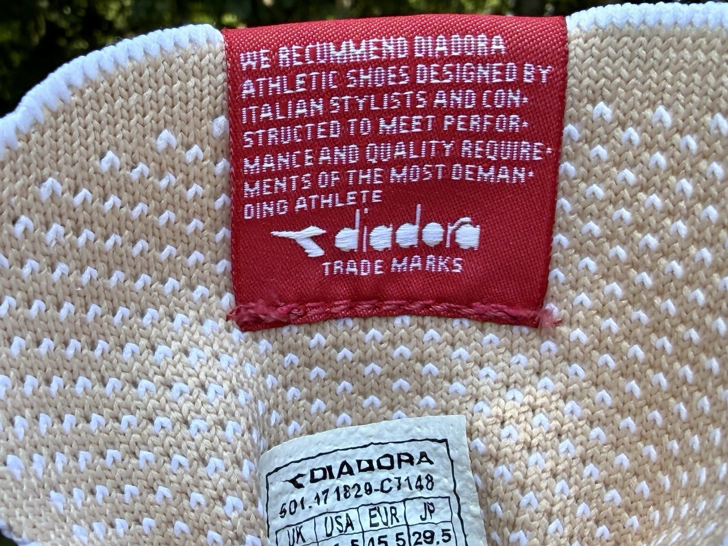 Diadora Titan Weave White Sheepskin Men’s Size 11.5 Retro Running Shoes 171829