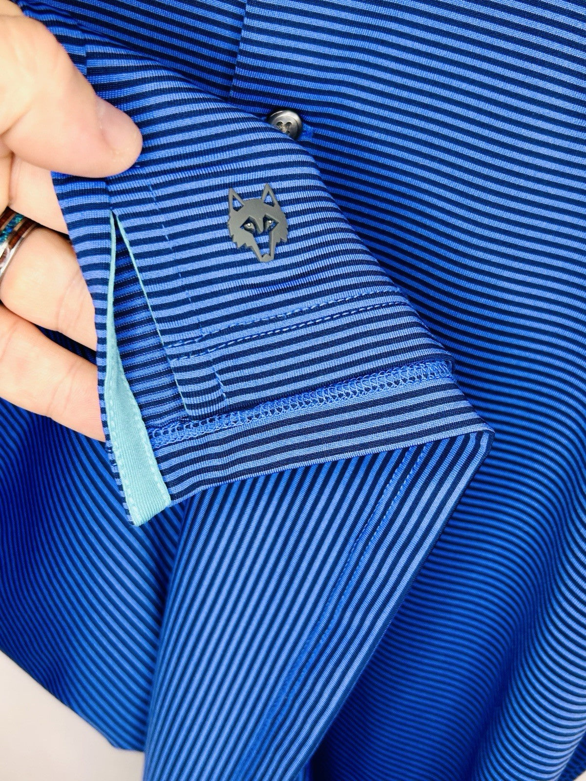 Greyson Santa Ana Polo Color Maltese Blue/Iona Blue Men’s Large | New $110