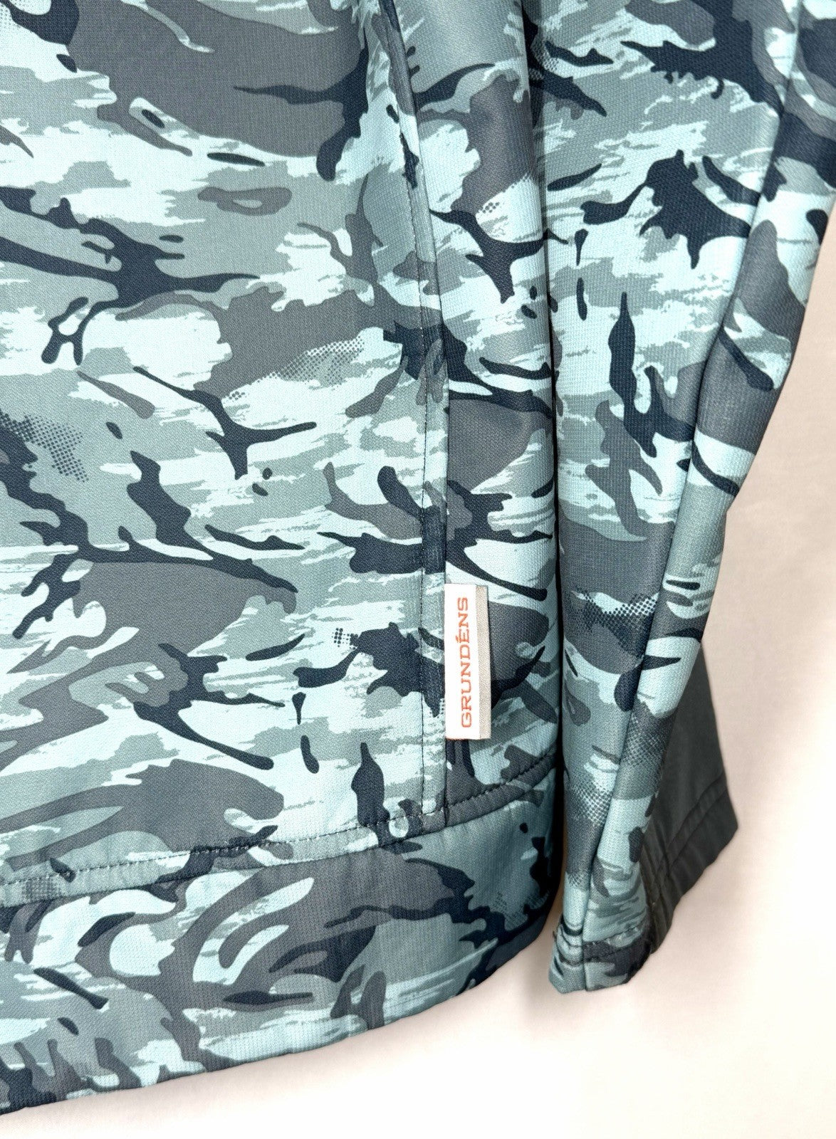 Grundéns Bulkhead Tech Fleece Jacket Mens Size XL Camo Hooded Fishing