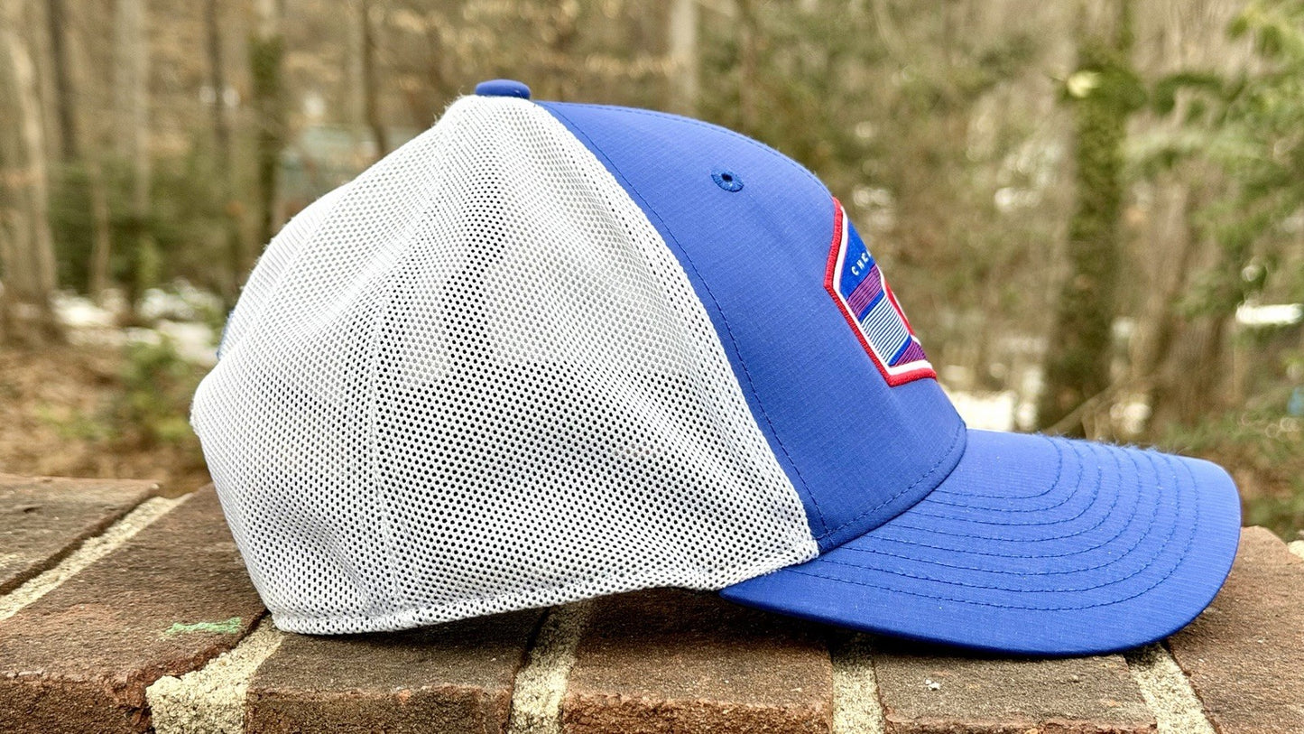 Men's Chicago Cubs '47 Royal/White Burgess Trucker Snapback Hat