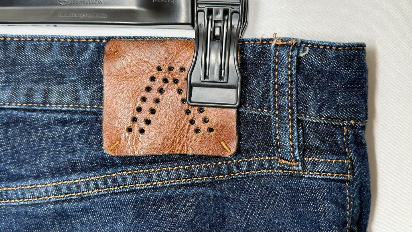 Alberto Pipe Regular Slim Fit Denim Blue Dark Wash 38x30 (Tag 38x34) $245 Retail