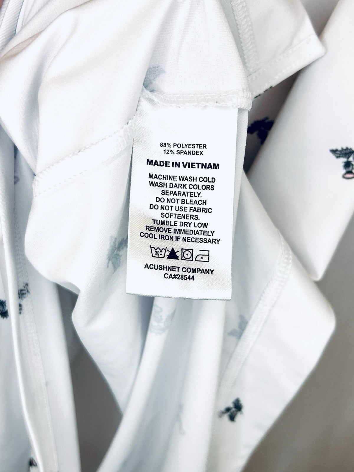 FOOTJOY EU THISTLE PRINT LISLE MENS GOLF POLO SHIRT WHITE MEN’S LARGE | $96 New