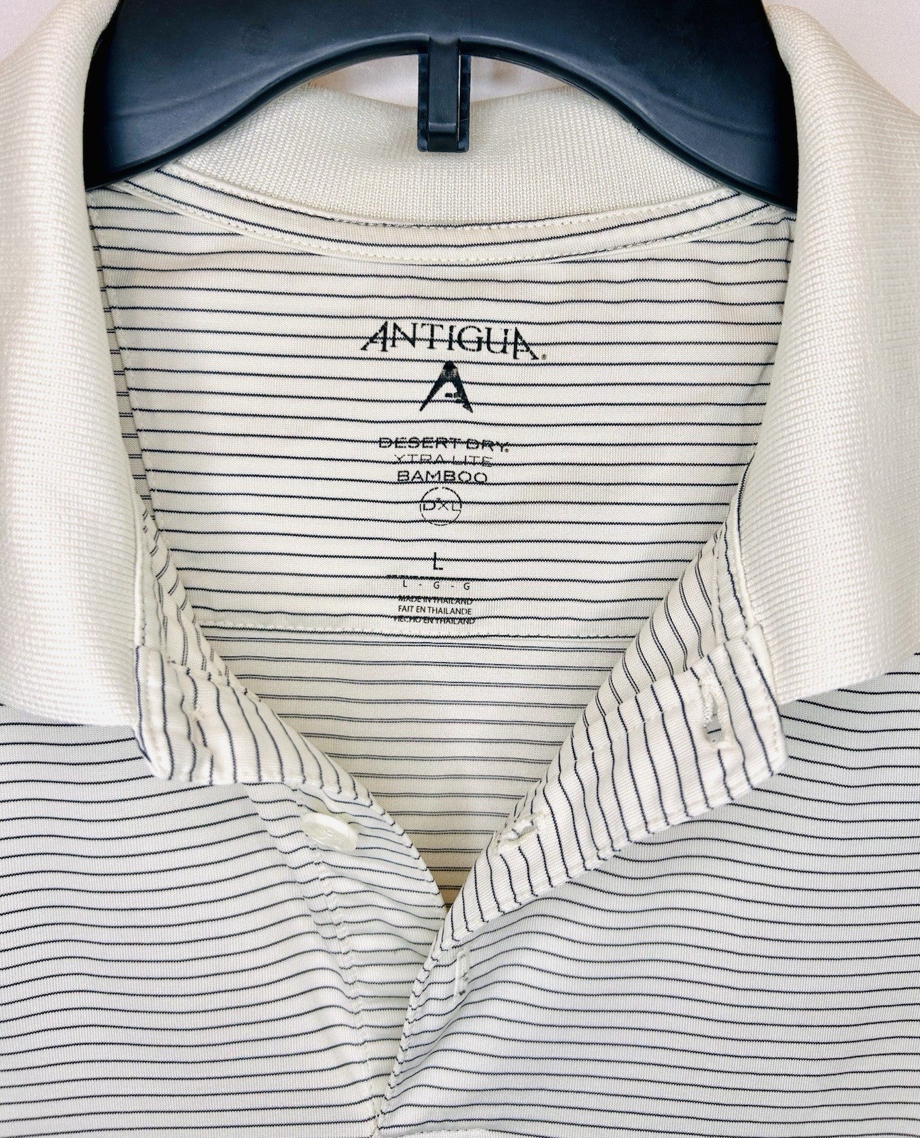 Antigua SZ L Large Mens Icon Desert Dry Xtra-Lite Golf Polo Shirt/The Golf Club