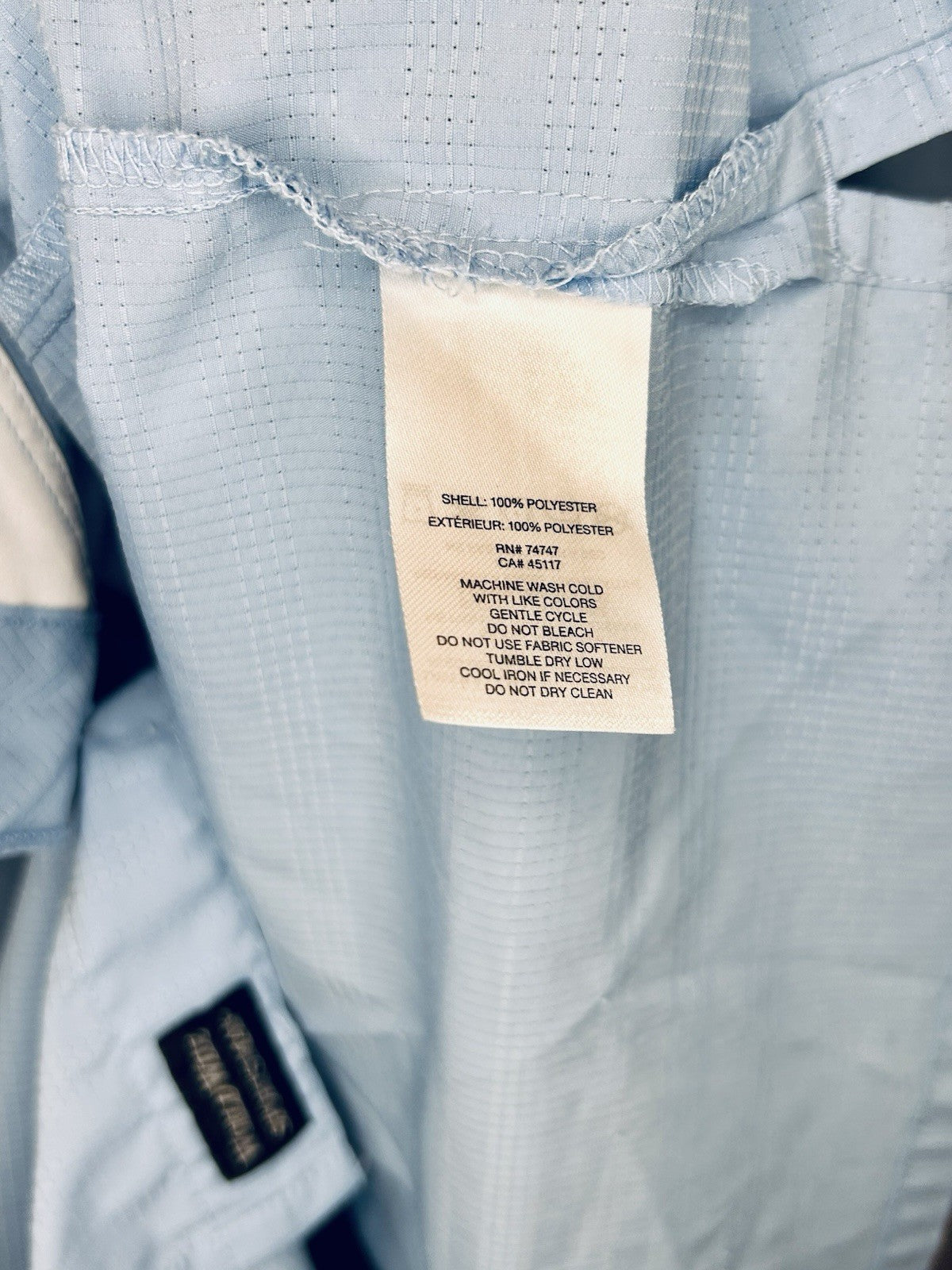 World Wide Sportsman Light Blue Long Sleeve Fisherman Button Up Shirt Men’s XL