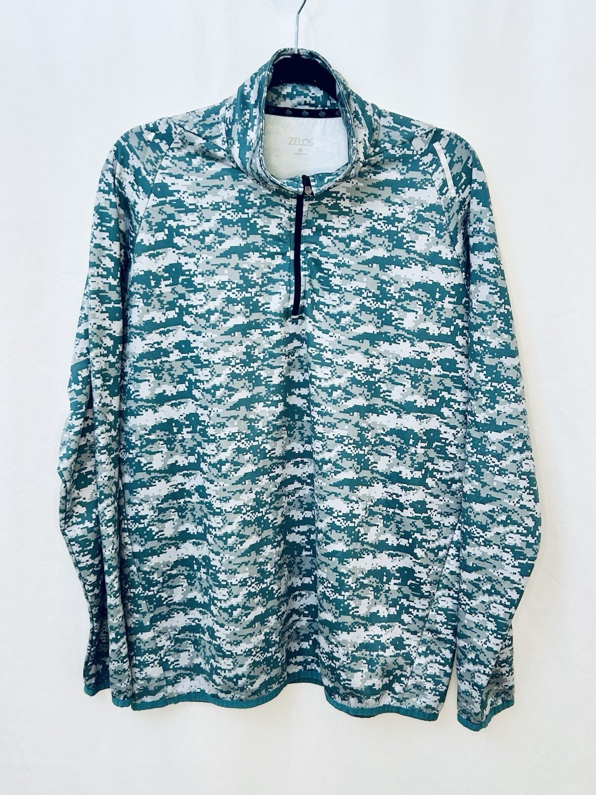 Zelos Men's Casual Medium 1/4 Zip Pullover Activewear Tops Long Sleeve Shirt